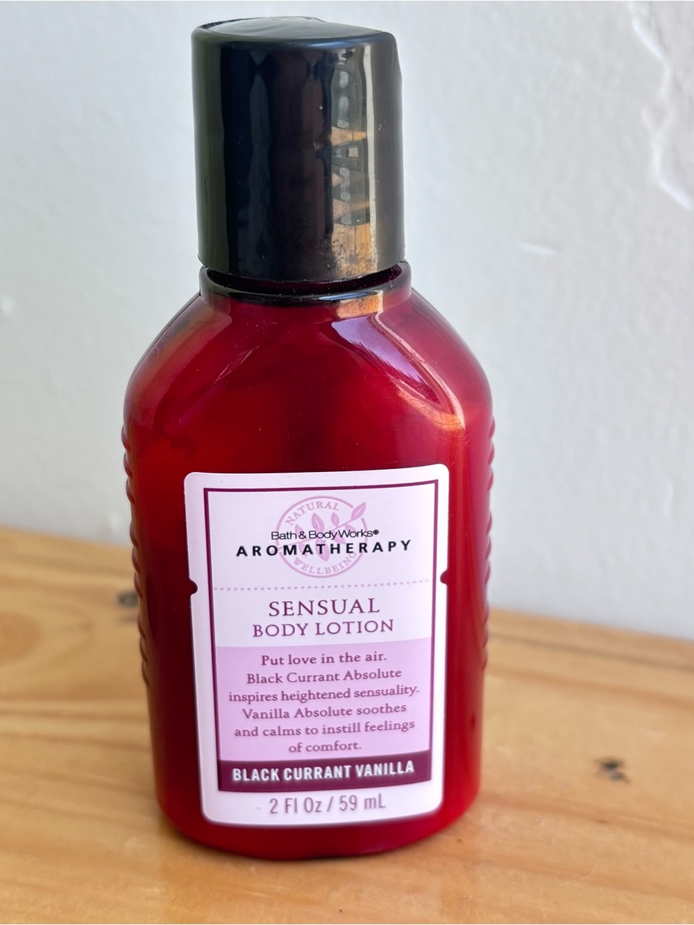 Bath & Body Works Aromatherapy Sensual Black Currant Vanilla Body Lotion 2oz